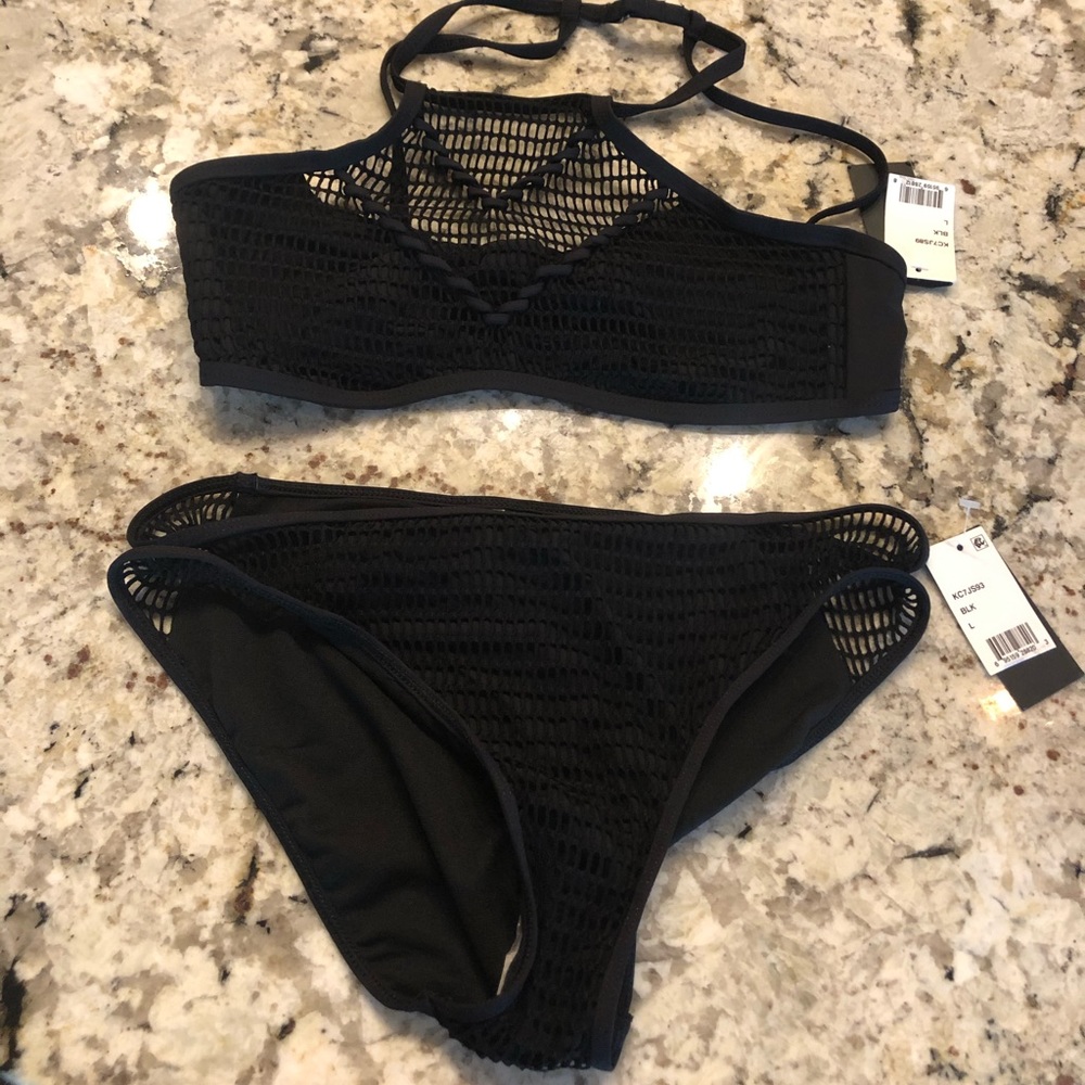 New Black Kenneth Cole Swim Suit/Bikini